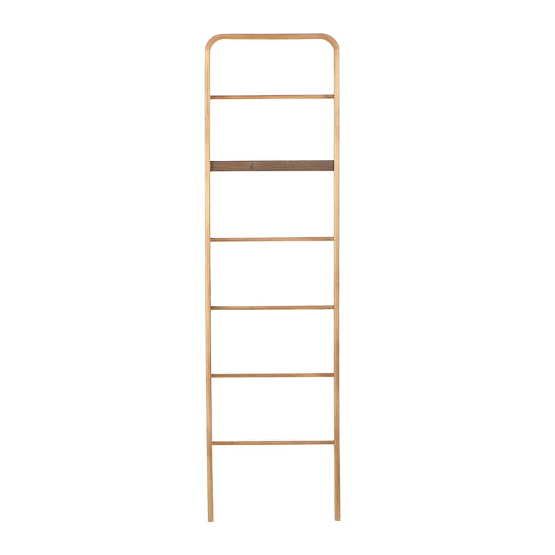 Wood Ladder Towel Rack - Brown