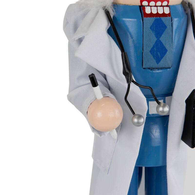 Doctor with Stethoscope Wooden Christmas Nutcracker - 14"