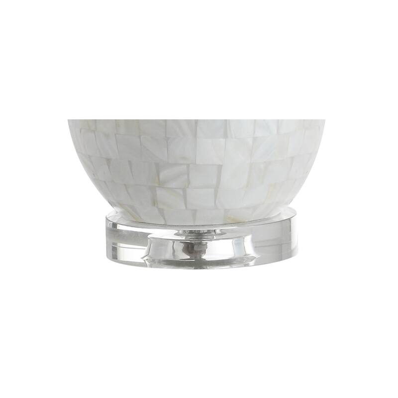 Cannon 26.5" Seashell LED Table Lamp, White by JONATHAN Y