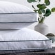 preview thumbnail 4 of 3, 2 Pack Goose Feather Down Bed Pillow - White