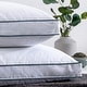 preview thumbnail 15 of 19, Medium-Firm 2-inch Gusset Feather and Down Pillows Set of 2