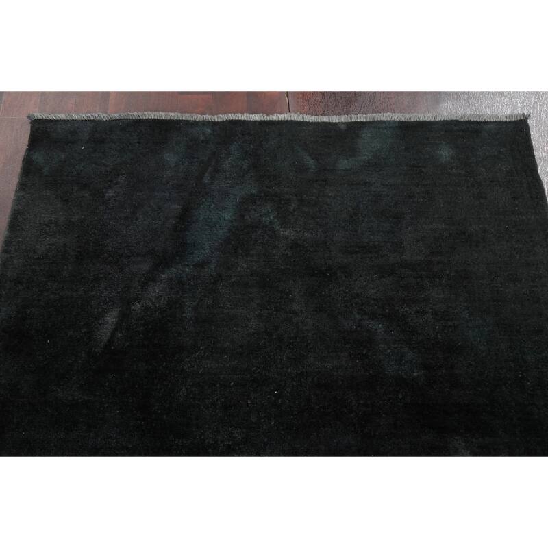Hand Knotted Oriental 100% Wool Carpet Tribal Contemporary Black Gabbeh (kashkoli) Area Rug - 6' 0'' X 3' 11''