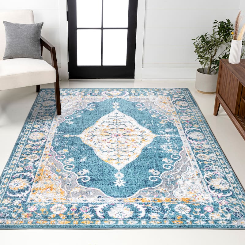 JONATHAN Y Kirman Bohemian Cottage Medallion Area Rug - 5 X 8