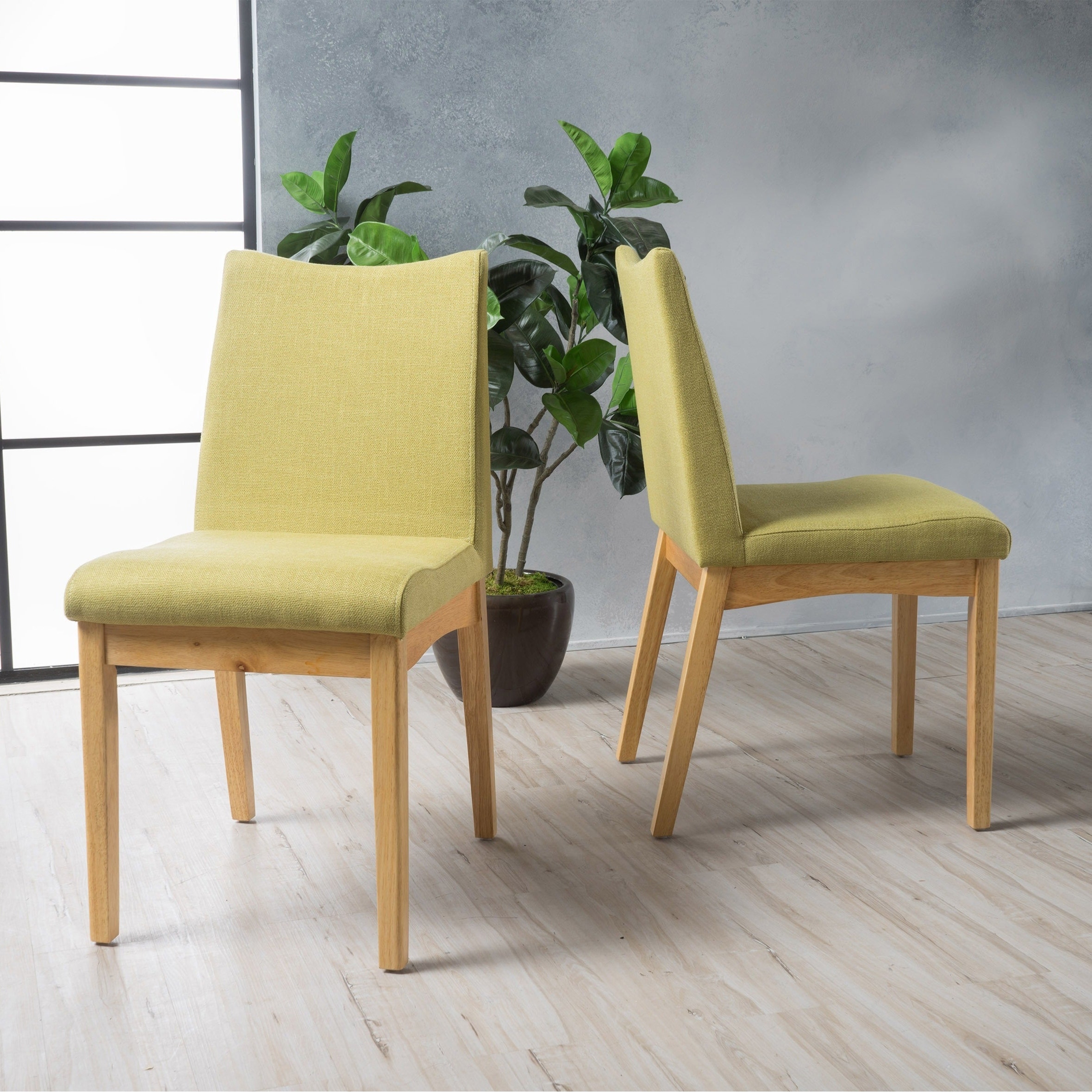 Dimitri Mid-Century Fabric Dining Chair (Set of 2) by Christopher Knight Home