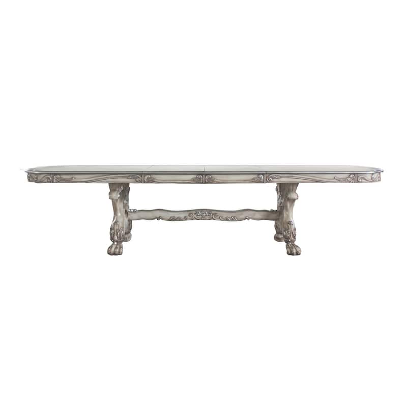 Anastasia Vintage Bone White Removable Leaf Dining Table