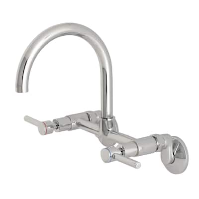 Kingston Brass Concord 8 in. Adjustable Center Wall Mount Kitchen Faucet