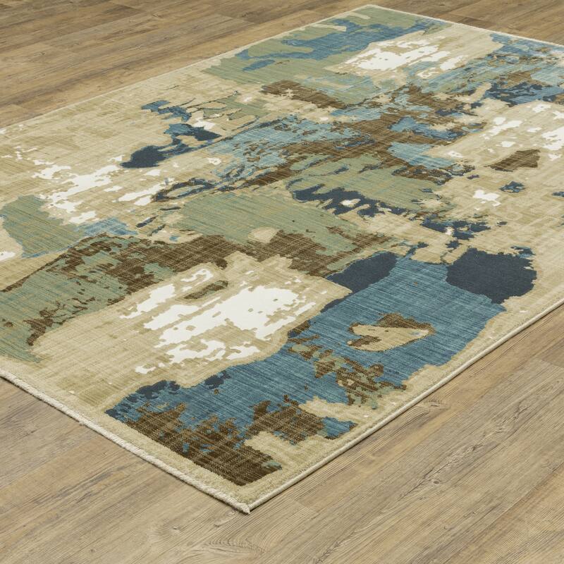 Style Haven Raphael Abstract Beige/ Multi Mixed Pile Area Rug