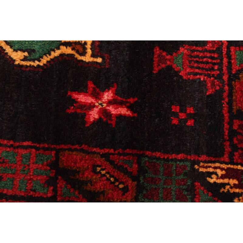 ECARPETGALLERY Hand-knotted Teimani Black Wool Rug - 2'9 x 4'8