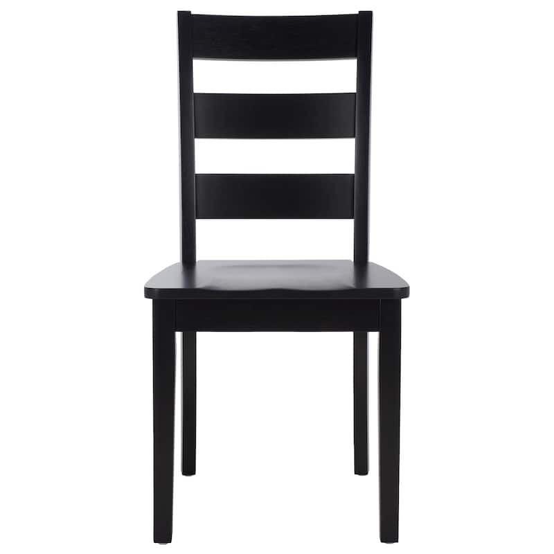 SAFAVIEH Idabelle Farmhouse Ladder Back Dining Chair - 18.4" W x 19.9" L x 37" H - 18"W x 20"D x 37"H
