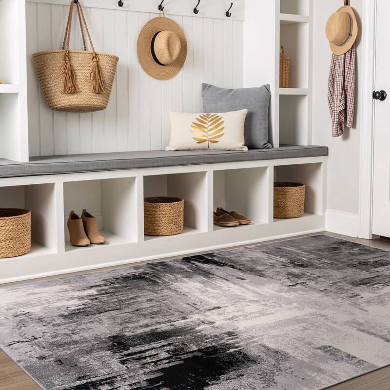 World Rug Gallery Bari Contemporary Abstract Art Area Rug