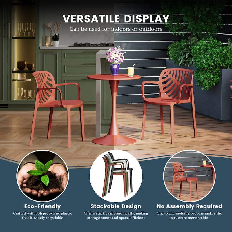 Frond and Form 4-Person Outdoor Patio Round Dining Set