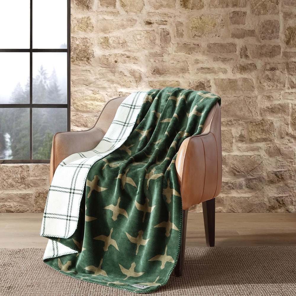 Eddie Bauer Ultra Soft Flannel Throw Blanket - Cozy & Reversible