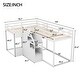 preview thumbnail 4 of 16, Pine Wood Quad Twin L-Shaped Bunk Bed, Middle Staircase, Storage, Space-Saving
