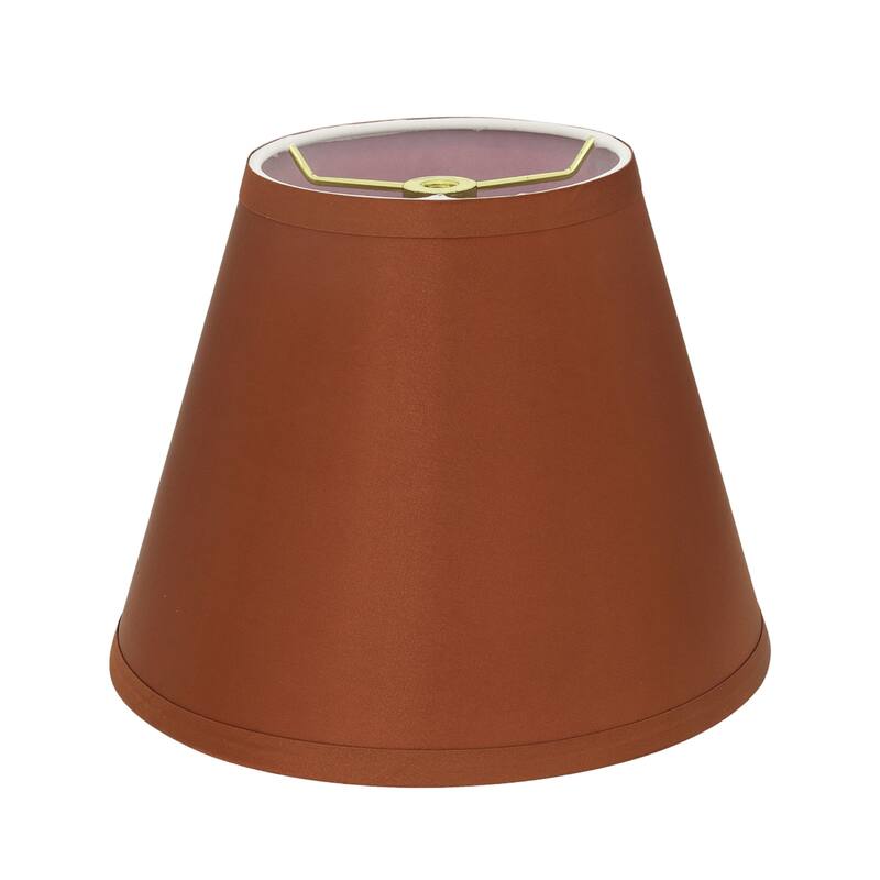 Aspen Creative Hardback Empire Shaped Spider Construction Lamp Shade in Burnt Orange (7" x 13" x 9 1/2")