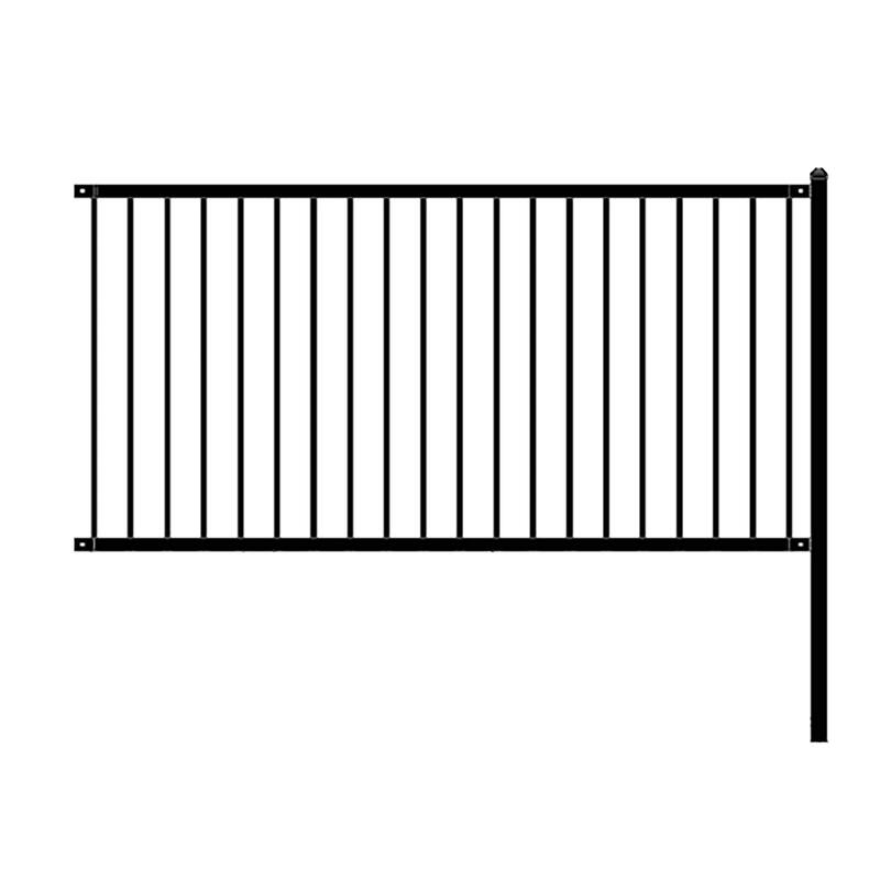 ALEKO Lyon Style Self Unassembled Steel Fence 8' x 4' Black