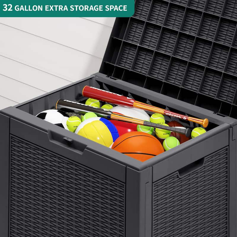 31 Gallon Outdoor Storage Waterproof Deck Box