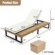 preview thumbnail 14 of 18, Outdoor Chaise Lounge Chair with 5-Position Adjustable Backrest and Wood Side Table