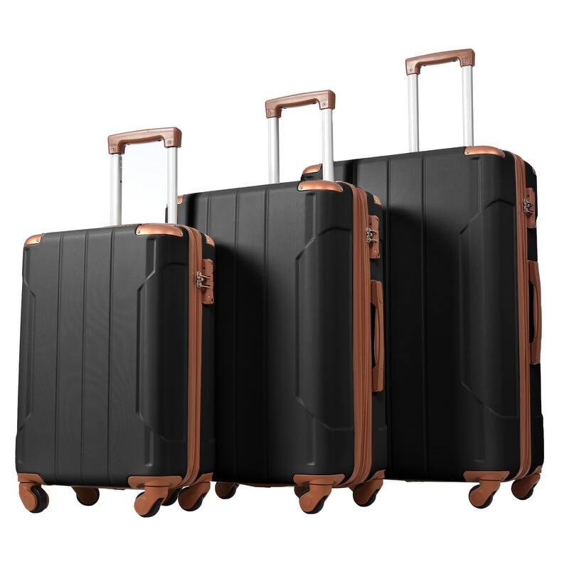 Luggage Sets, 3 Piece Luggage Expandable Suitcase Set, ABS Hardshell 4-Wheel Spinner Luggage with TSA Lock