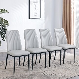 Modern Curved Back 4 Piece Kitchen Chairs Dining Chairs with ...