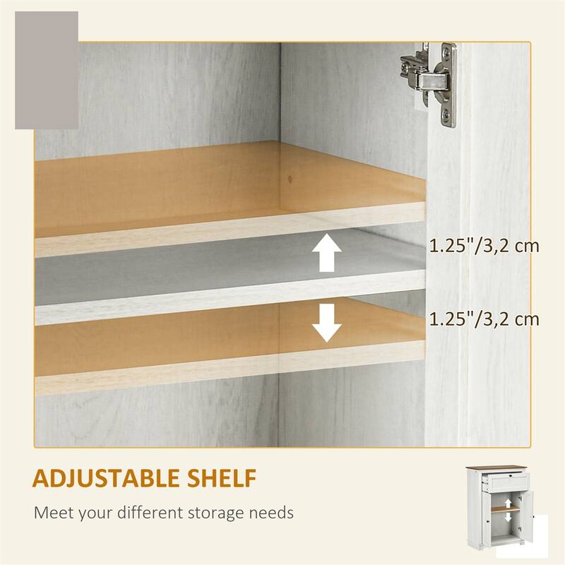 Kitchen Sideboard Storage Cabinet with Drawer and Adjustable Shelf