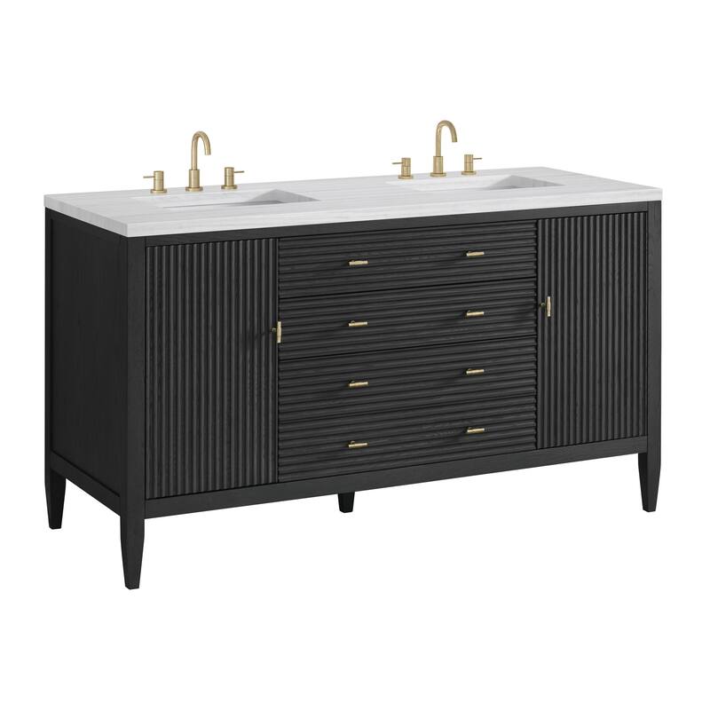 James Martin Vanities 485-V60D-3AF Myrrin 60" Double Basin Wood Vanity