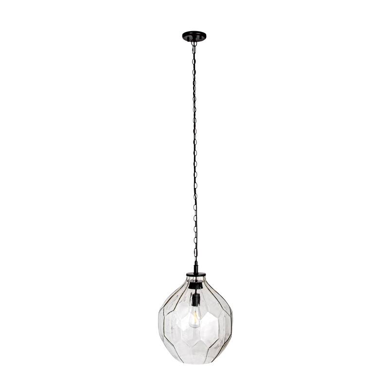 Oversized Glass Ceiling Light - 14.5"L x 14.5"W x 20.5"H
