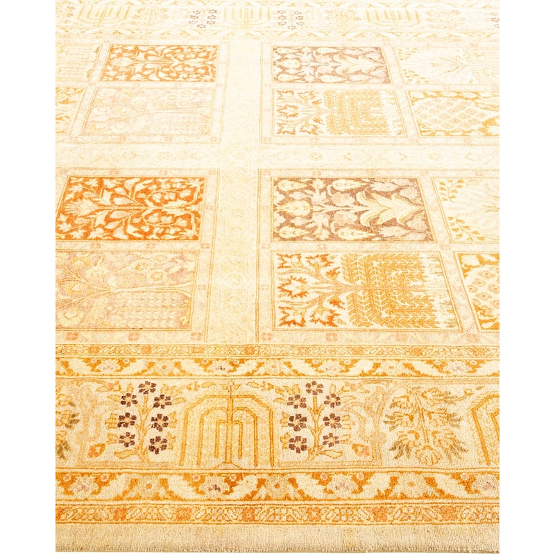 Overton Handknotted Wool Traditional Oriental Ivory Area Rug - 6' x 9'