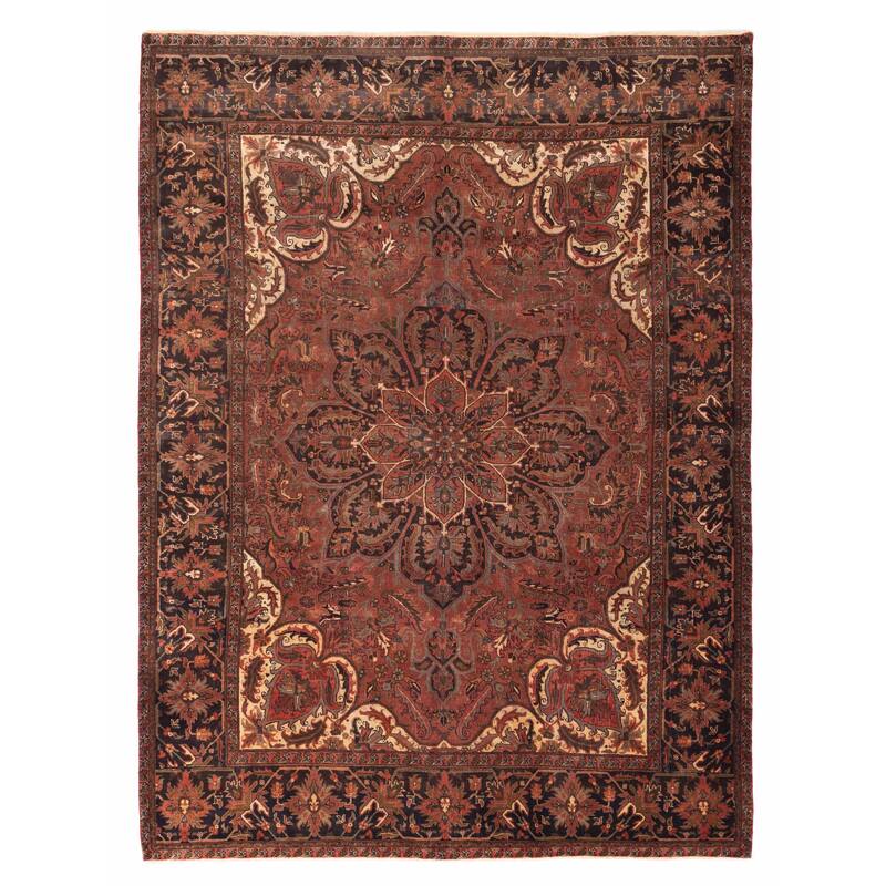 ECARPETGALLERY Hand-knotted Sarabi Dark Red Wool Rug - 9'8 x 12'10