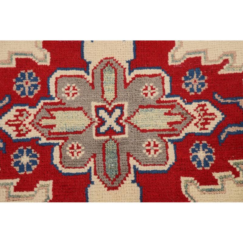 Kazak Oriental Accent Rug Hand-Knotted Wool Carpet - 3'10" x 6'1"