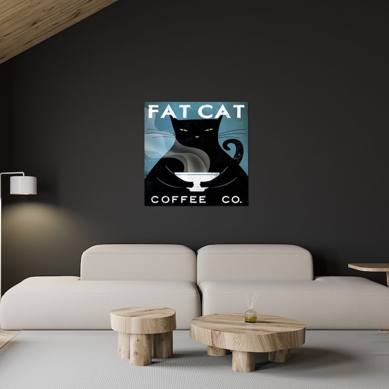 Fat Cat Coffee Co. Print On Acrylic Glass by Ryan Fowler - 36x36x0.25