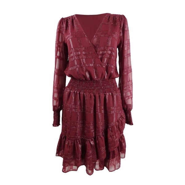 Michael kors shiny plaid dress clearance