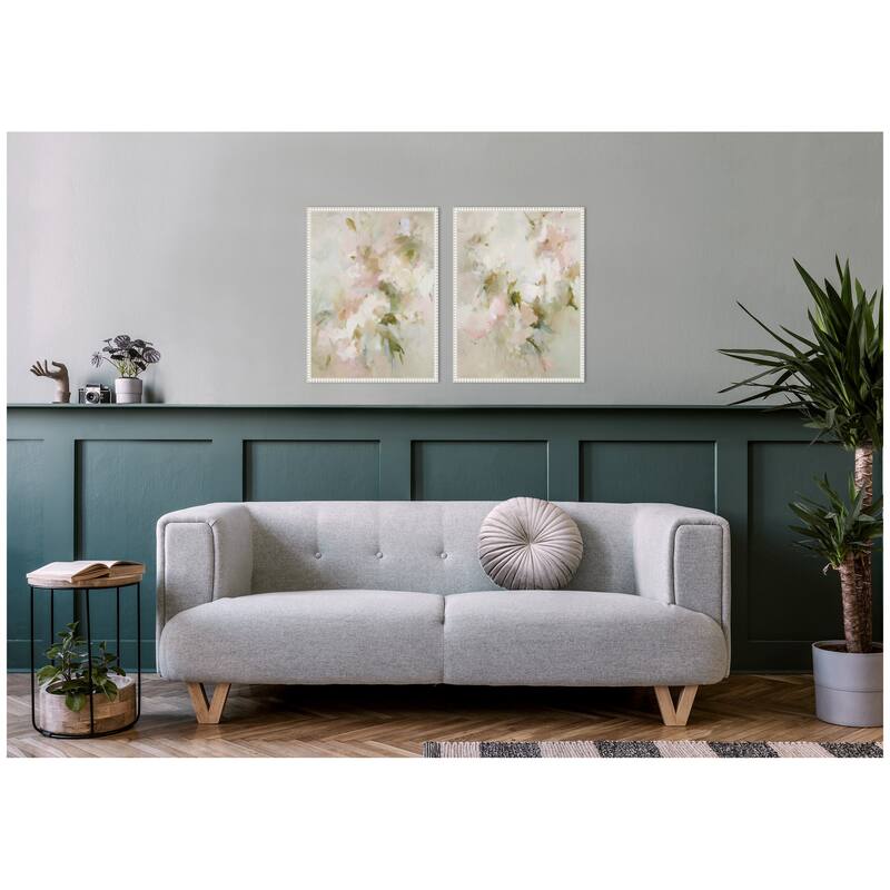 Kate and Laurel Bloom No. 1 & No. 2 2 Piece Framed Canvas Wall Art Set by Amy Lighthall