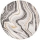 preview thumbnail 46 of 98, SAFAVIEH Craft Clytie Modern Abstract Marble Pattern Rug 10' Round - Grey/Gold - Round