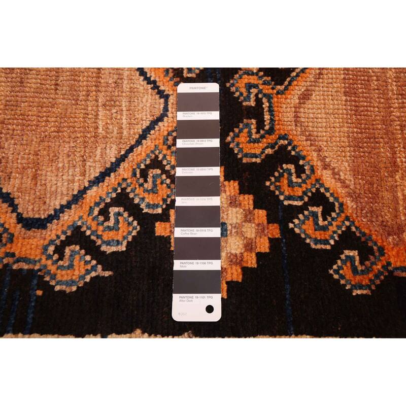 ECARPETGALLERY Hand-knotted Melis Vintage Black, Tan Wool Rug - 3'8 x 6'7