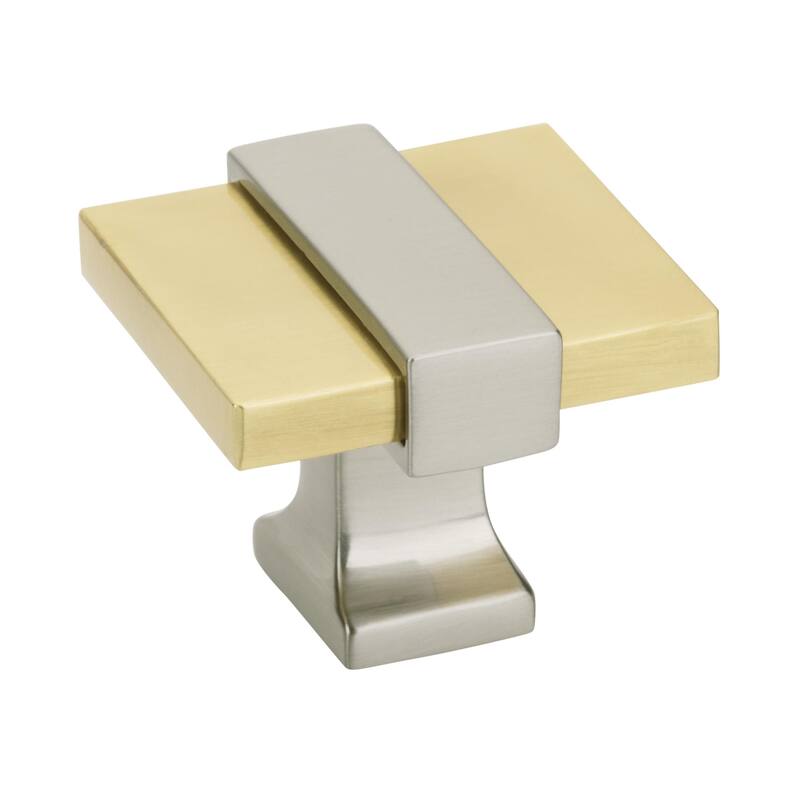 Amerock Overton Cabinet and Furniture Knob - Brushed Gold/Satin Nickel