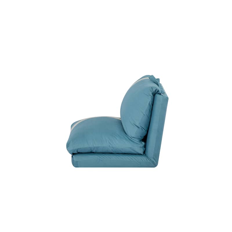 Floor Sofa Bed with 6-Position Adjustable, Sleeper Sofa with 5-Second Foldable, Upholstered Bean Bag Base & Pillow