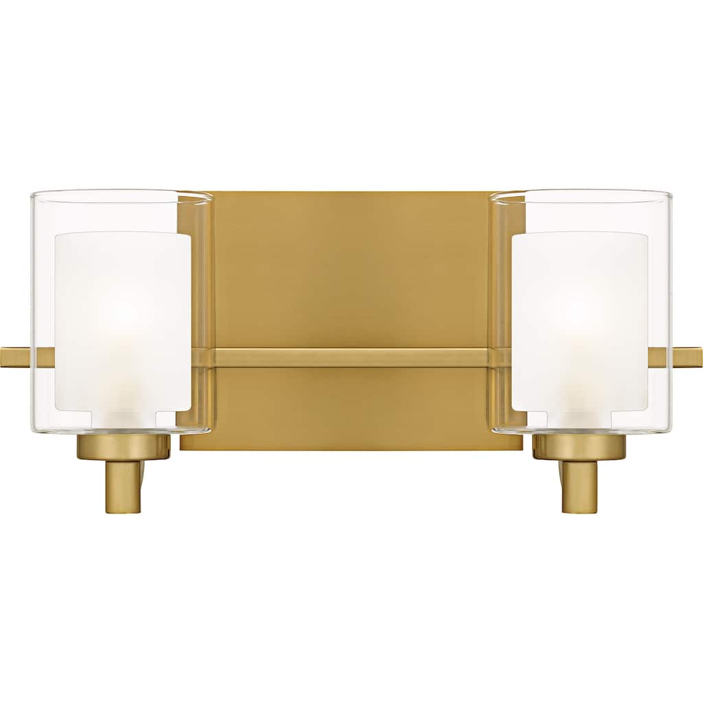Kolt 2-Light Brushed Gold Bath Light