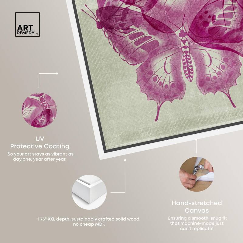 Fluttering Wings Canvas by Art Remedy