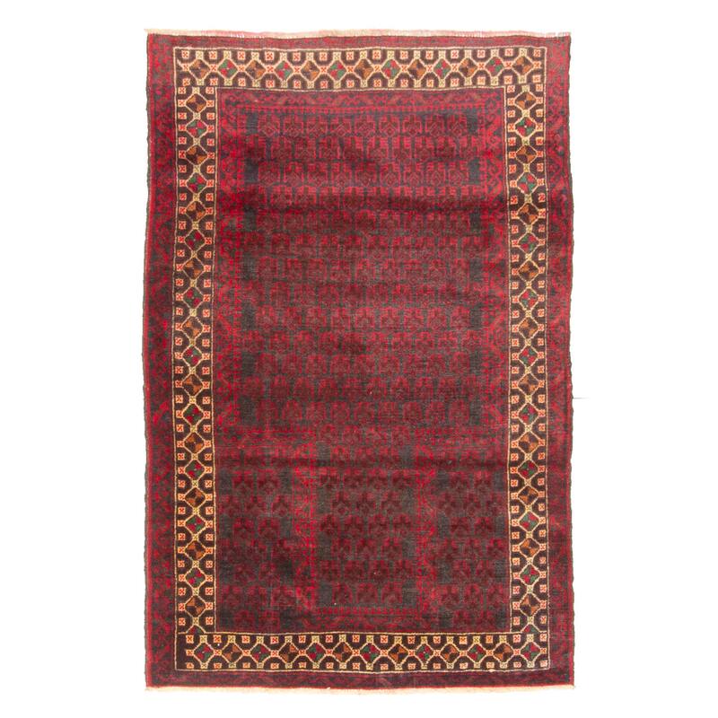 ECARPETGALLERY Hand-knotted Teimani Dark Grey Wool Rug - 2'10 x 4'5