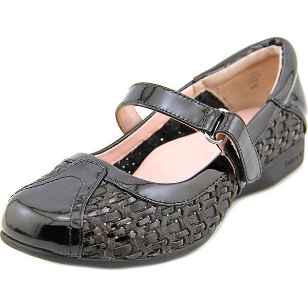 Taryn Rose True Women Round Toe Patent Leather Black Mary Janes