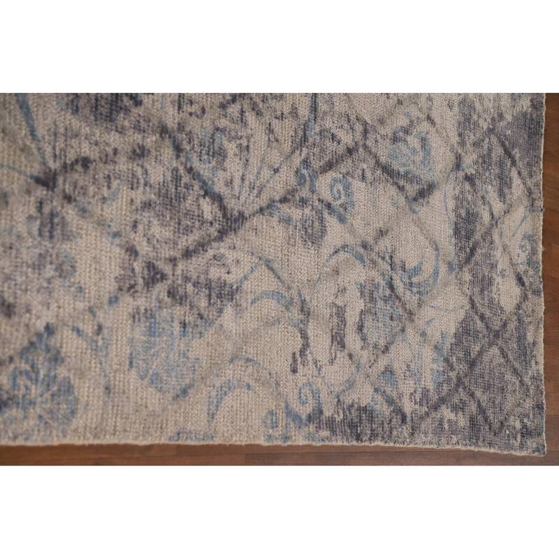 Abstract Modern Area Rug Hand-Knotted Wool Carpet - 8'0"x 9'11"