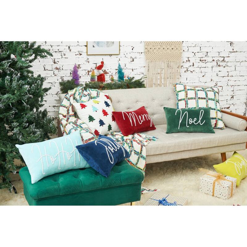 50" x 60" Mimi Winter Cotton Woven Throw Blanket with Fringe, All Seasons Decor