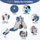 preview thumbnail 2 of 7, 7 in 1 Toddler Slide, L-Shaped Kids Slide for Toddlers Age 1+, Outdoor and Indoor Slide Playset Toddler Playground Easy Assembly