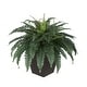 preview thumbnail 7 of 5, Faux Fern in Square Zinc Planter