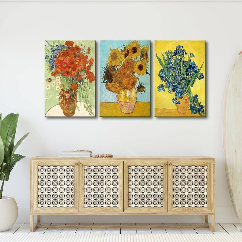 Art 3 Panels Canvas Prints of Vincent Van Gogh Paintings