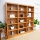 preview thumbnail 18 of 17, Concepts in Wood Triple Wide Wood Bookcase, 15 Shelf, 72 inch Tall