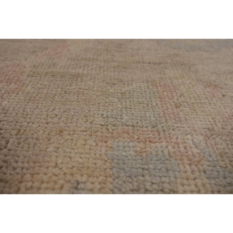 Vegetable Dye Oushak Area Rug Hand-Knotted Oriental Wool Carpet - 5'2"x 6'6"