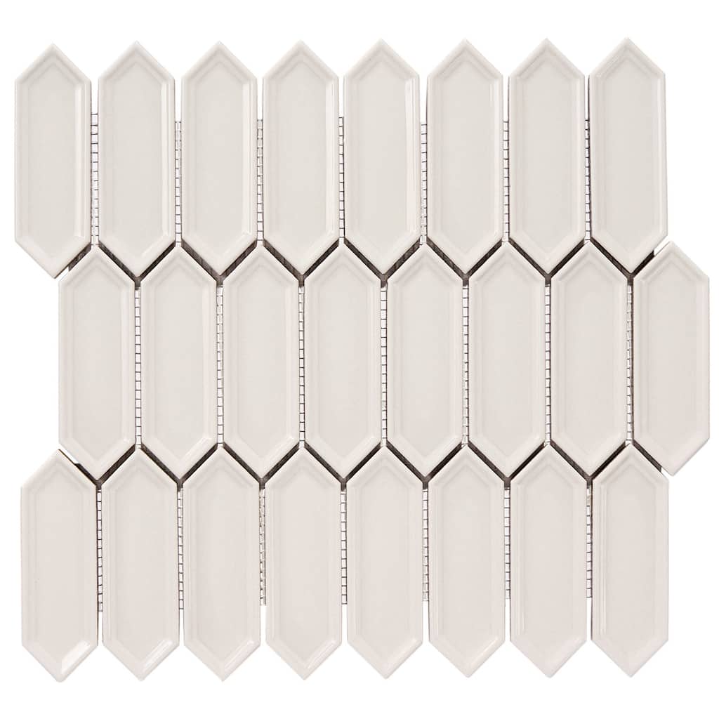 Forio 1.2" x 4.2" Picket Glossy Porcelain Mosaic Tile