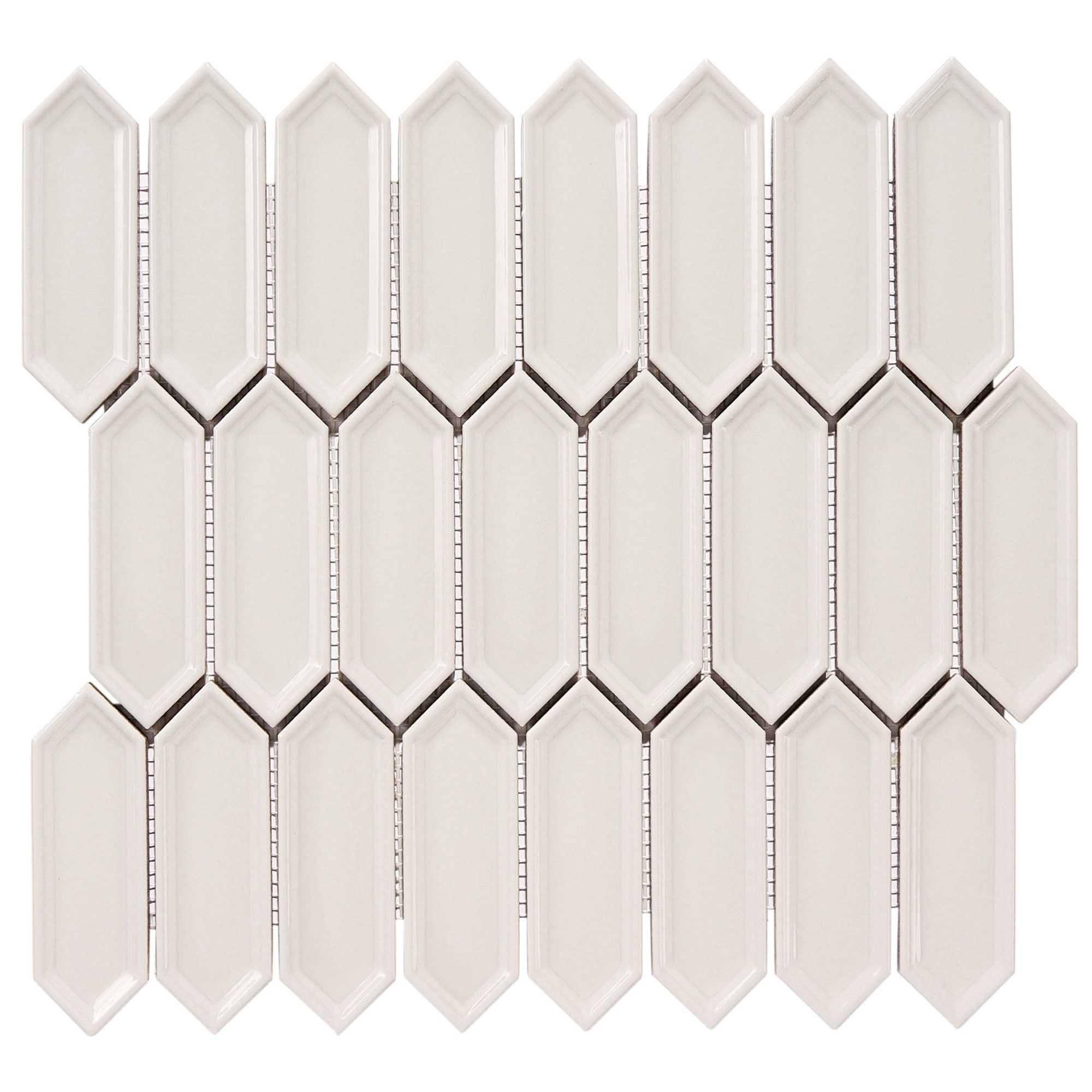 Forio 1.2" x 4.2" Picket Glossy Porcelain Mosaic Tile