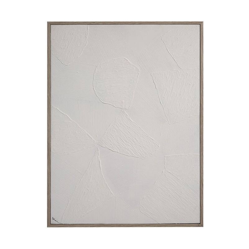 Renwil Cairns Canvas Wall Art with White Oak Frame